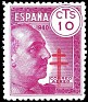 Spain 1940 Franco 10 CTS Rosa Edifil 939